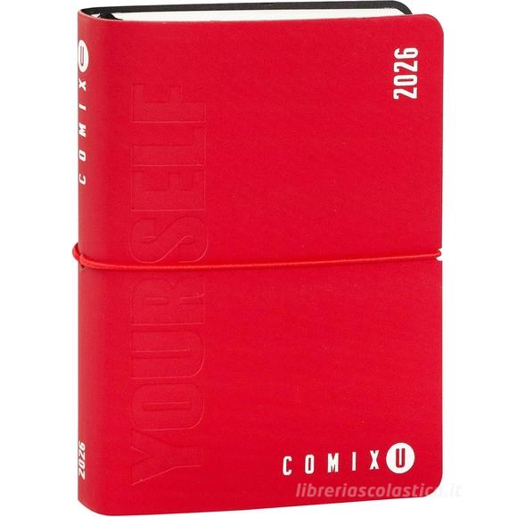 Comix U Yourself Mini Agenda 2025-2026 giornaliera 16 mesi. Rosso