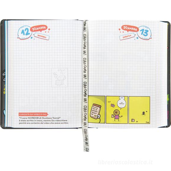 Comix 2025-2026. Agenda 16 mesi medium Scottecs by Sio. Black