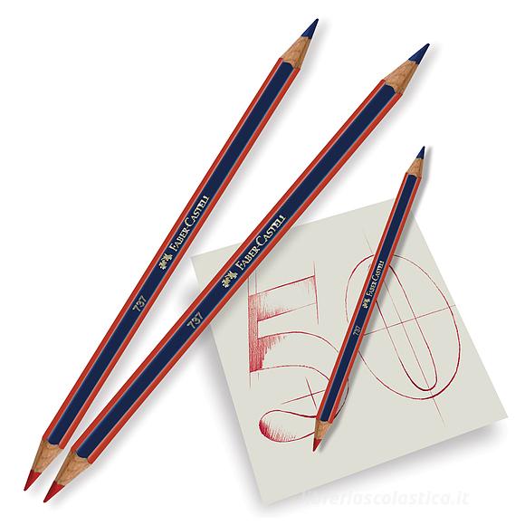 Confezione 2 matite bicolore rosso e blu