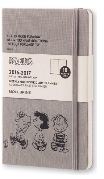 Moleskine 18 mesi - Agenda settimanale Peanuts - Large 2016-2017
