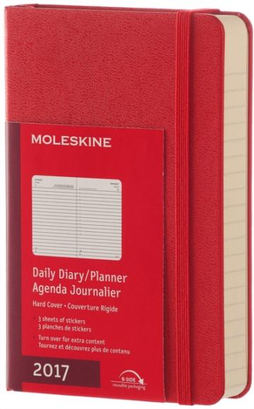 Moleskine 2017 12 mesi - Agenda giornaliera rossa - Pocket Copertina rigida
