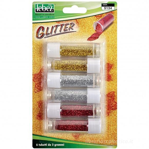 Set 6 pezzi porporina Glitter 2g (colori assortiti)