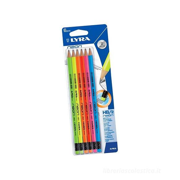 Confezione 6 matite Neon HB