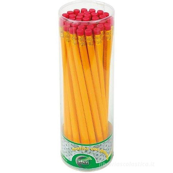 Barattolo 36 matite con gommino gradazioni assortite