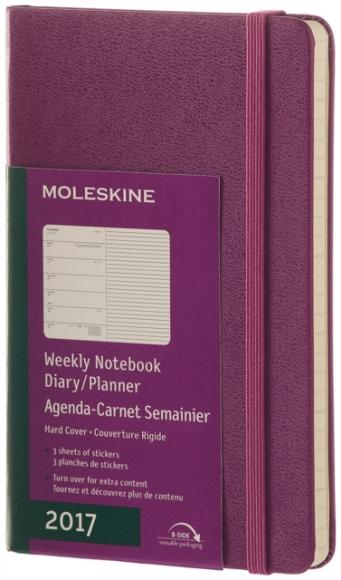 Moleskine 2017 12 mesi - Agenda settimanale viola - Pocket Copertina rigida
