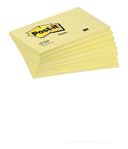 Lotto di 12 blocchi pos-it riposizionabili da 100 fogli 76x127 mm giallo 655E (AZ)