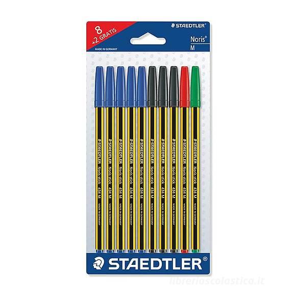 Confezione 10 penne colorate Noris Stick 434