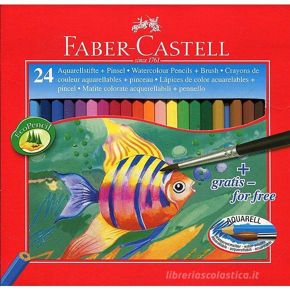 Astuccio 24 matite colorate acquerellabili con pennello