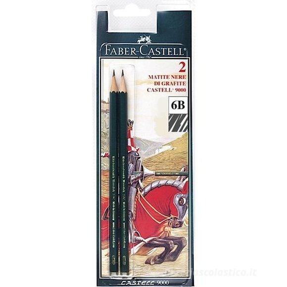 Confezione 2 matite Castell 9000 6B