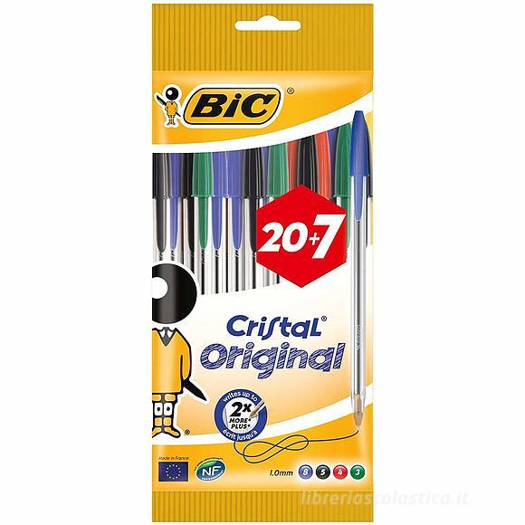 Confezione 27 penne a sfera Bic Cristal Original colori assortiti