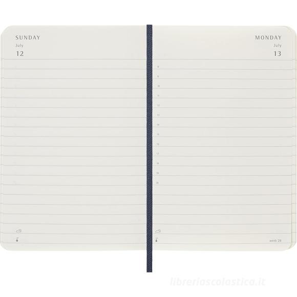 Moleskine 12 mesi - Agenda giornaliera blu zaffiro - Pocket copertina morbida 2026