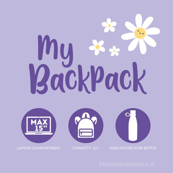 Zaino Legami My Backpack Margherite Lilla-Daisy Lilac