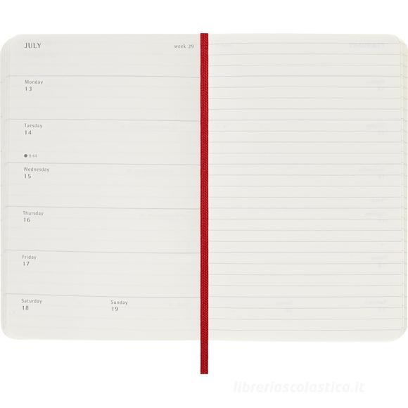 Moleskine 12 mesi - Agenda settimanale rosso scarlatto - Pocket copertina morbida 2026