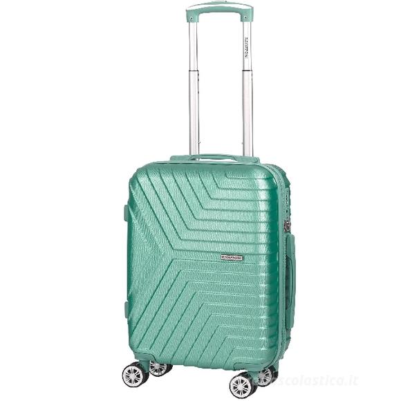Trolley cabina rigido verde chiaro cm 50x40x20 (28557)