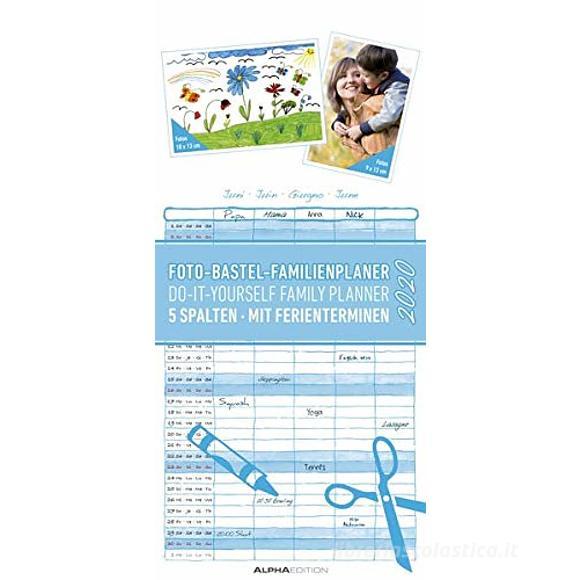 Calendario 2020 Do it yourself Family Planner 21x45 cm