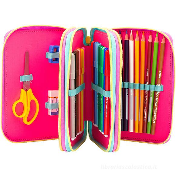 Astuccio completo triplo scomparto Barbie: Astucci di Giochi Preziosi