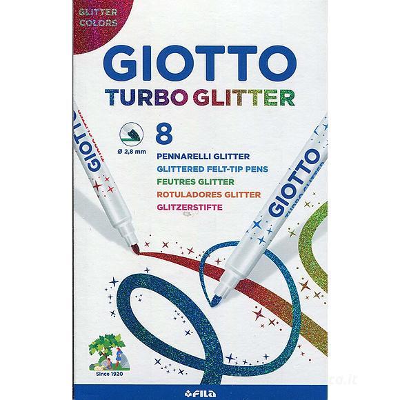 Confezione 8 pennarelli Giotto Turbo Glitter