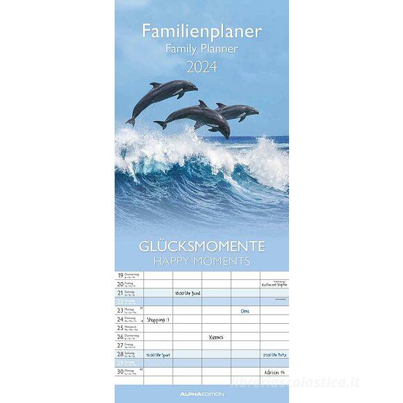 Calendario 2024 Family Planner Happy Moments cm 19,5x45