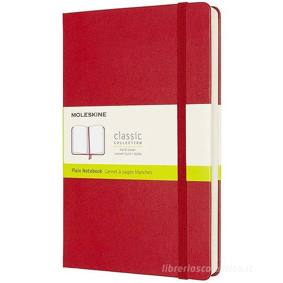 Moleskine - Taccuino Classic pagine bianche rosso scarlatto - Large copertina rigida