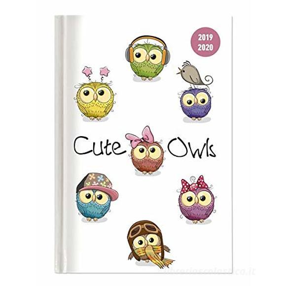 Diario agenda 16 mesi settimanale 2019-2020 Collegetimer A6 Cute Owls