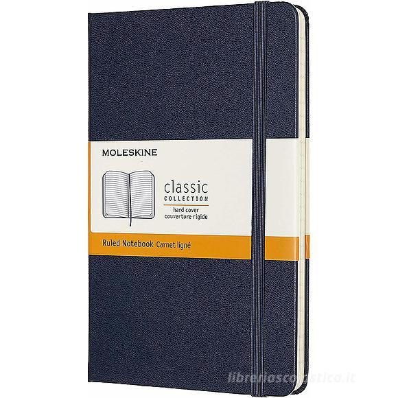 Moleskine - Taccuino Classic a righe blu - Medium copertina rigida