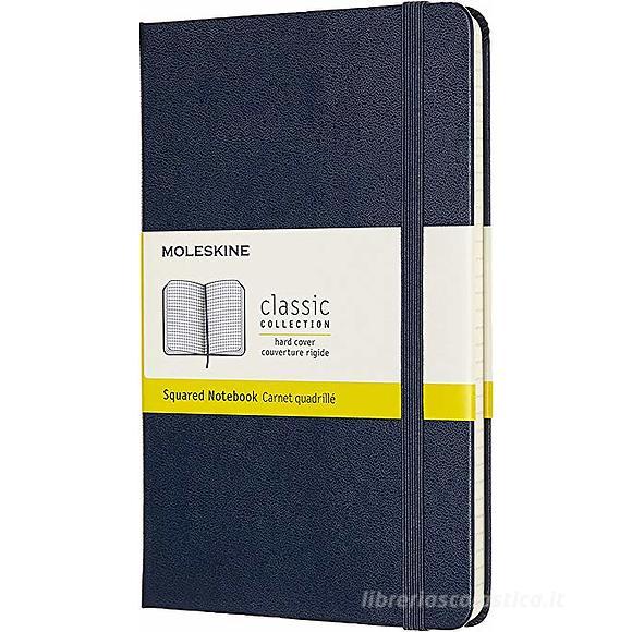 Moleskine - Taccuino Classic a quadri blu - Medium copertina rigida
