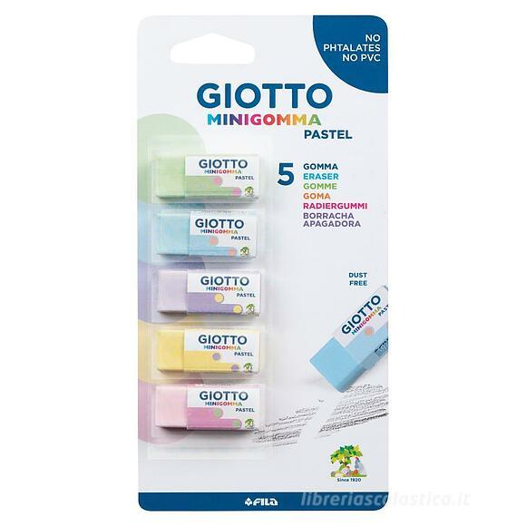 Confezione 5 mini gomme Giotto Pastel