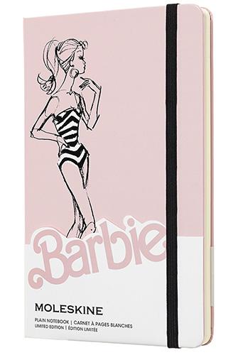 Moleskine taccuino con copertina rigida a pagine bianche. Barbie costume da bagno. Limited edition.