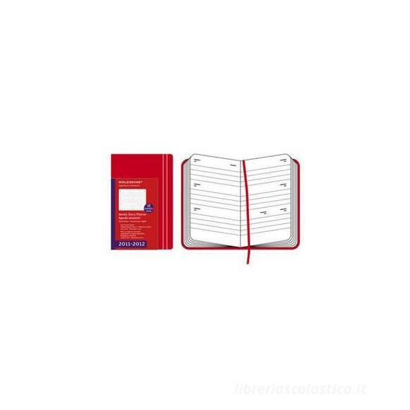 Moleskine 18 mesi - Weekly Diary - Copertina rigida rossa 2011-2012 Dimensioni 13 x 21 cm