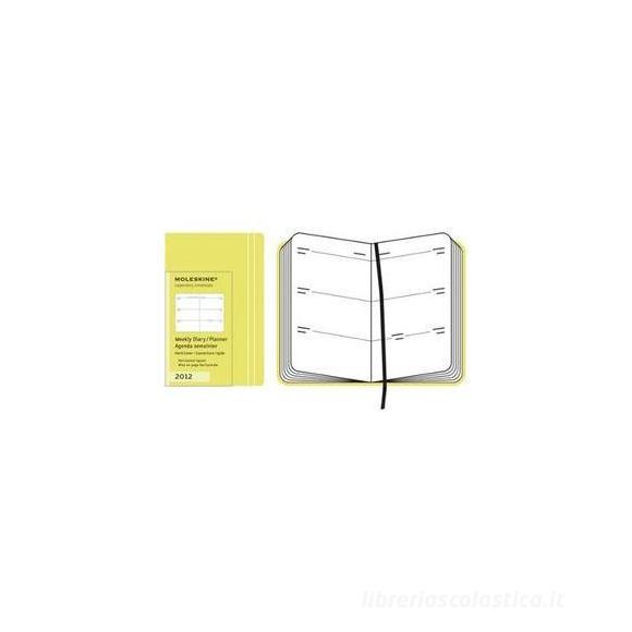 Moleskine agenda settimanale 2012 copertina rigida gialla Dimensioni 6  x 10 cm