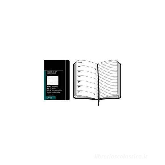 Moleskine 12 mesi - Weekly Notebook Diary - Extra large - Copertina morbida nera 2012 Dimensioni 19 x 25 cm