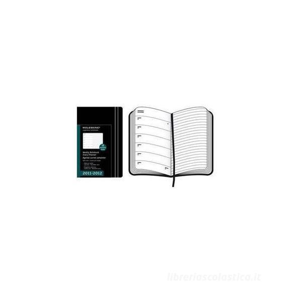Moleskine 18 mesi - Weekly Notebook Diary - Pocket - Copertina morbida nera 2011-2012 Dimensioni 9 x 14 cm