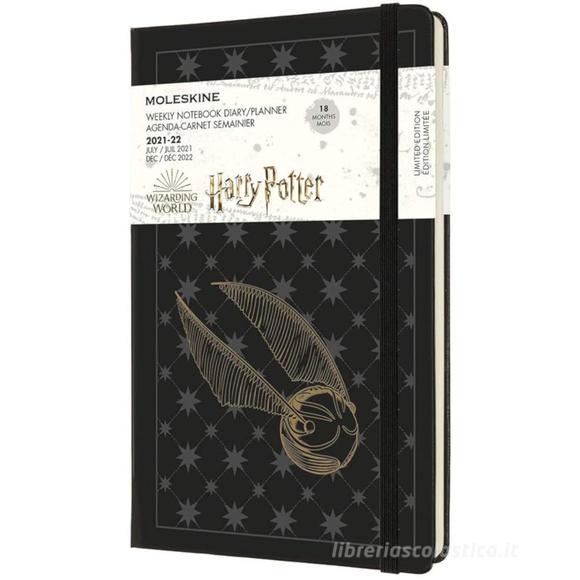 Moleskine 18 mesi - Agenda settimanale Limited Edition Harry Potter nero - Large copertina ### 2021-2022