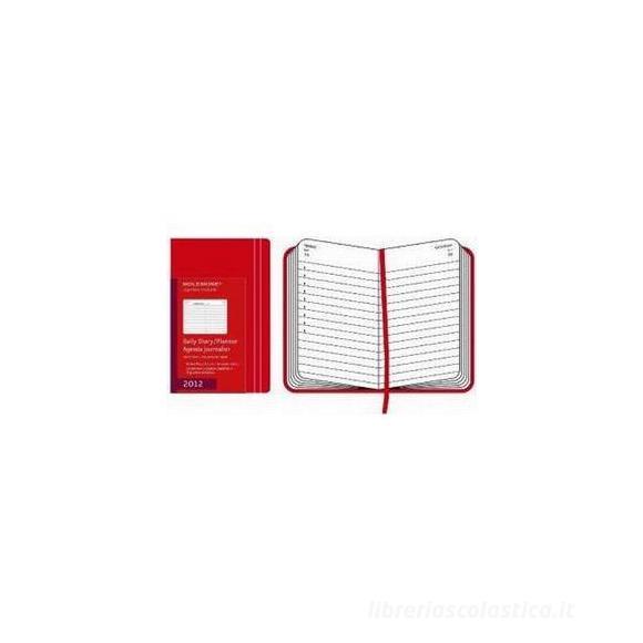 Moleskine 12 mesi - Daily Diary - Large - Copertina rigida rossa 2012	Dimensioni 13 x 21 cm