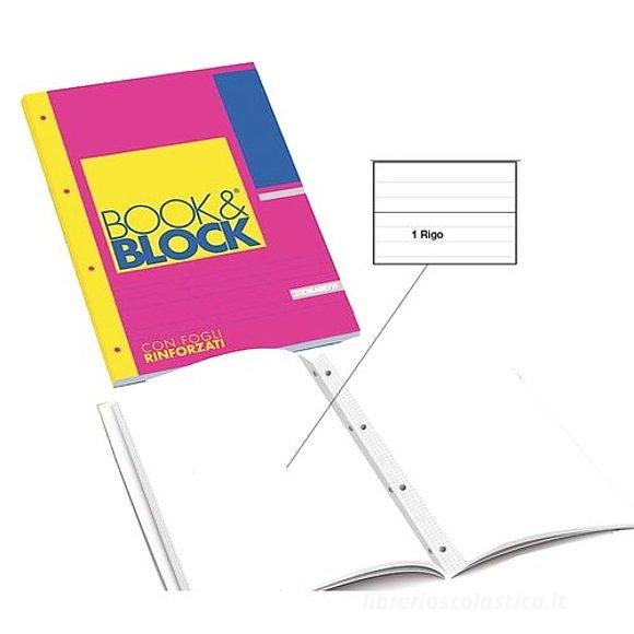 Blocco collato rinforzato Book and Block A4 righe