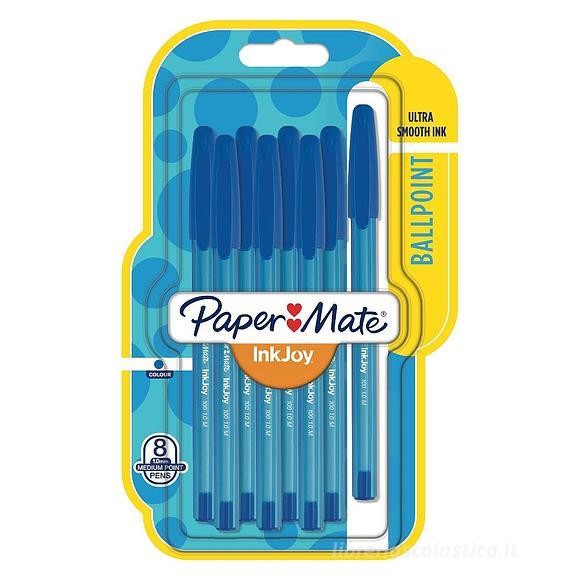 Confezione 8 penne a sfera InkJoy 100 colore blu