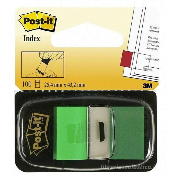 Dispenser mini Post-It segna pagina 50 foglietti colore verde