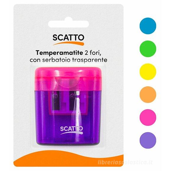 Temperamatite a 2 fori con serbatoio (colori assortiti): Temperamatite di  Scatto