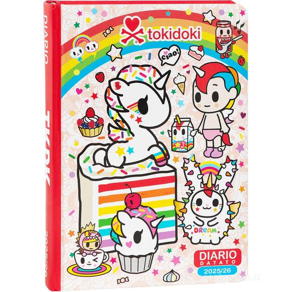 Tokidoki 2025-2026 diario datato 13 mesi rosso