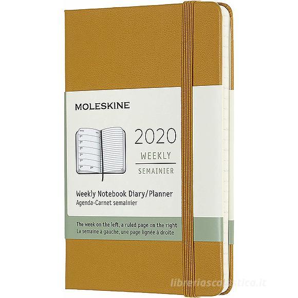 Moleskine 12 mesi - Agenda settimanale giallo - Pocket copertina rigida 2020