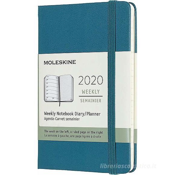 Moleskine 12 mesi - Agenda settimanale verde - Pocket copertina rigida 2020
