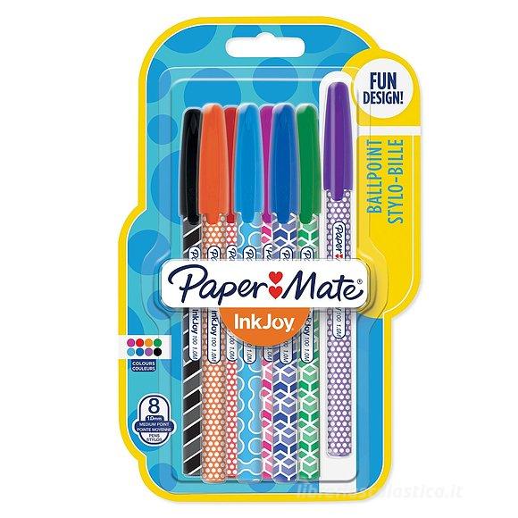 Confezione 8 penne a sfera InkJoy 100 Fun colori assortiti