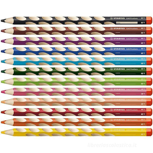 Astuccio 12 matite colorate ergonomiche per destrorsi Easy Start
