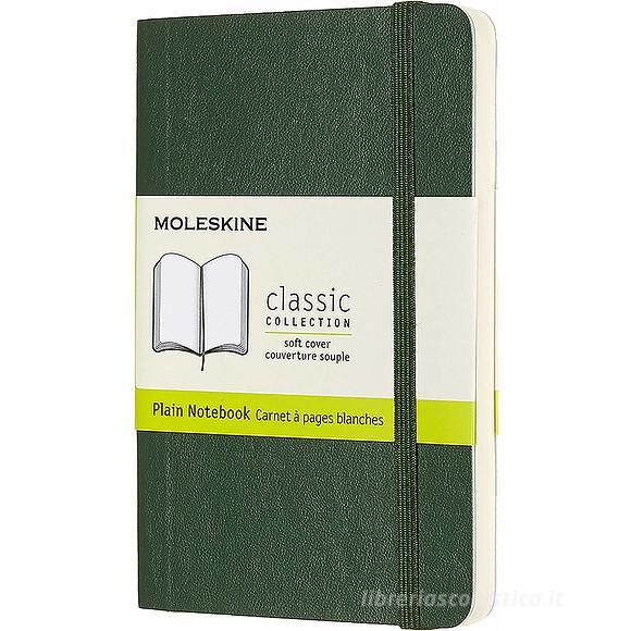 Moleskine - Taccuino Classic pagine bianche verde - Pocket copertina morbida