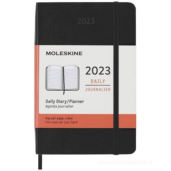 Moleskine 12 mesi - Agenda giornaliera nero - Pocket copertina morbida  2023: Giornaliere di Moleskine
